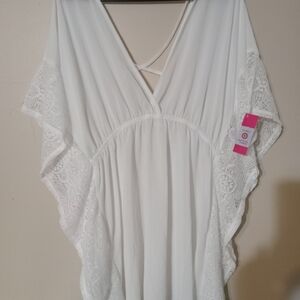 Target Cream Lace V-Neck Dress